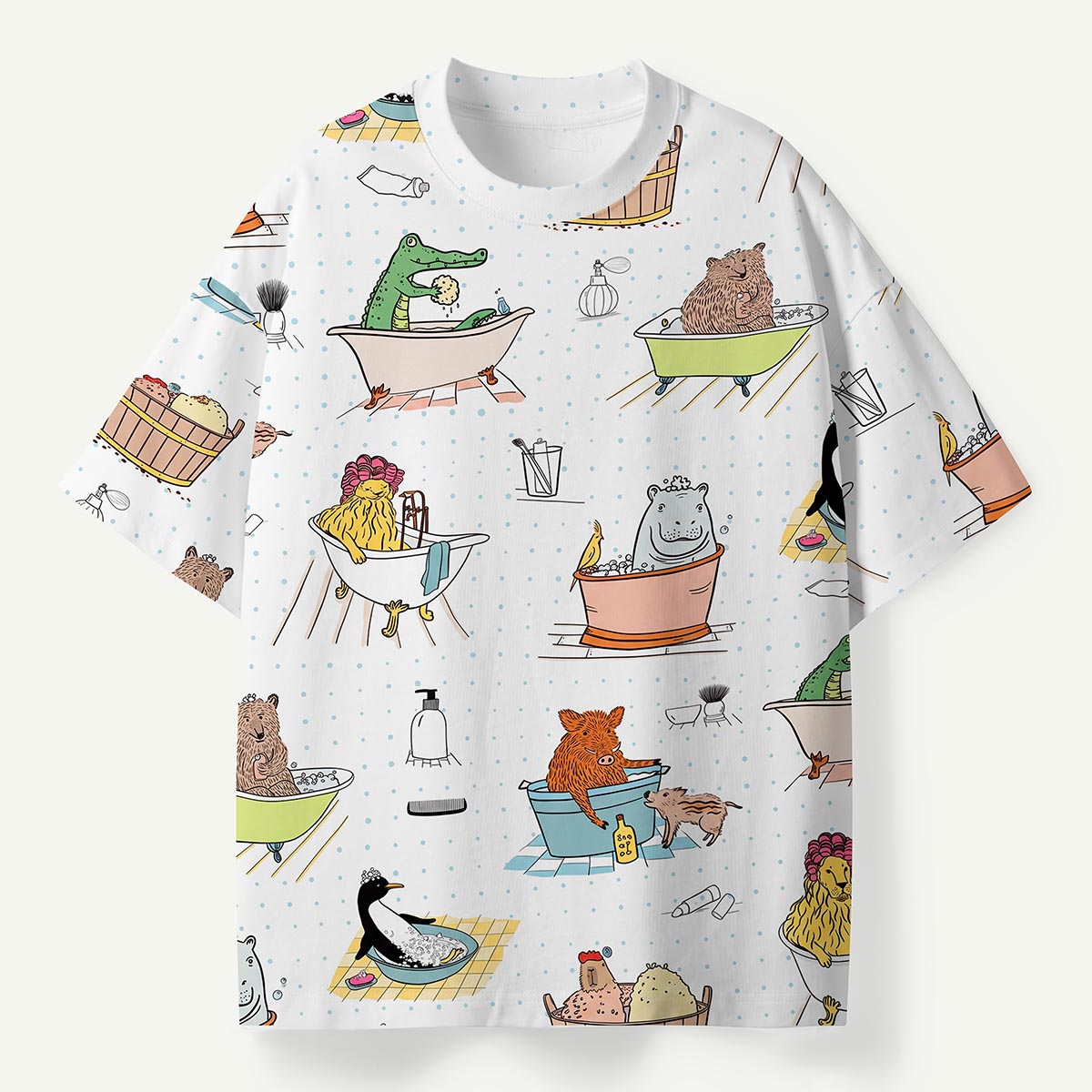 Animal Bath Time Premium Eco Tee