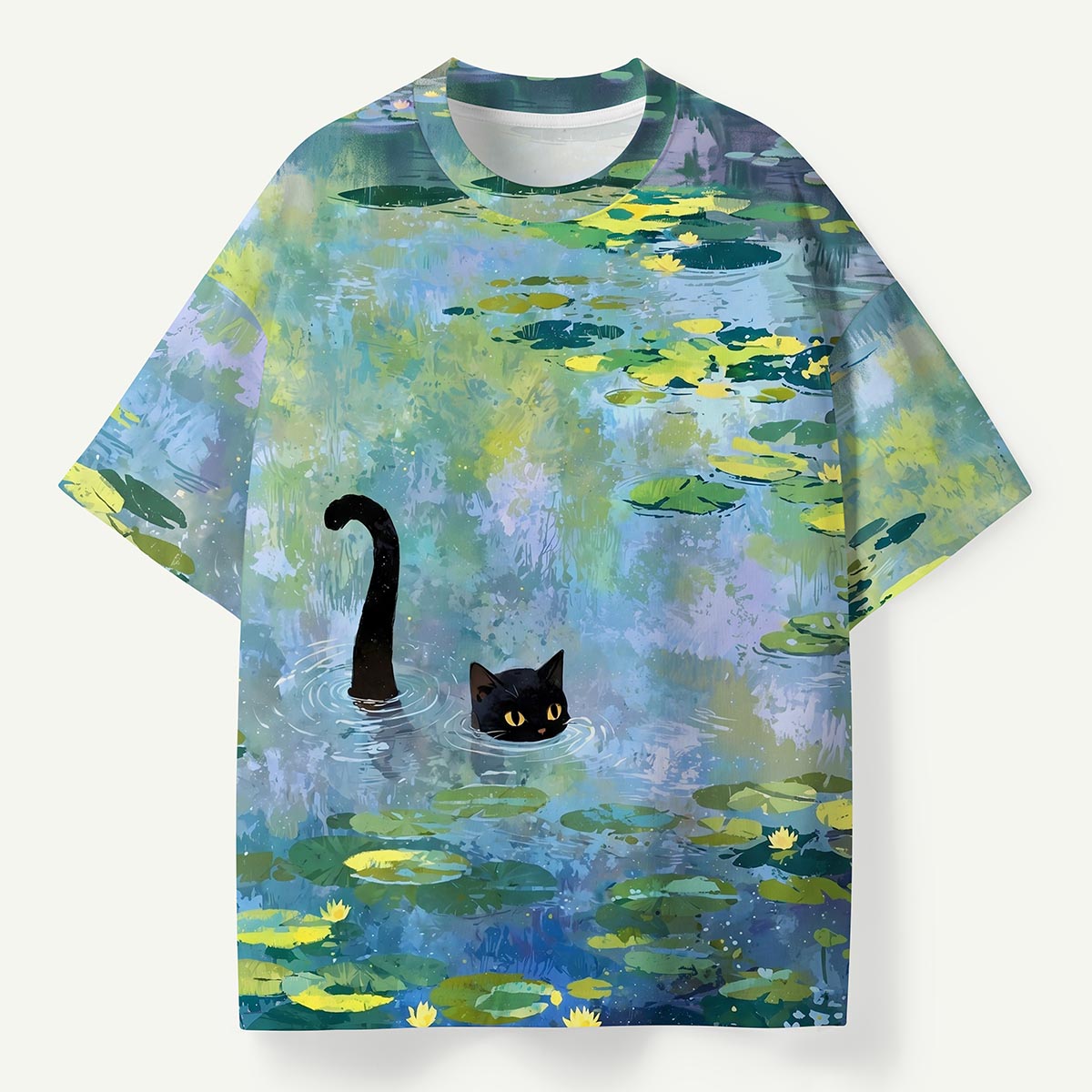 Lily Pond Black Cat Premium Eco Tee