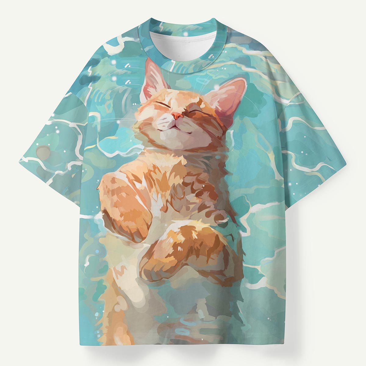 Floating Ginger Cat Premium Eco Tee