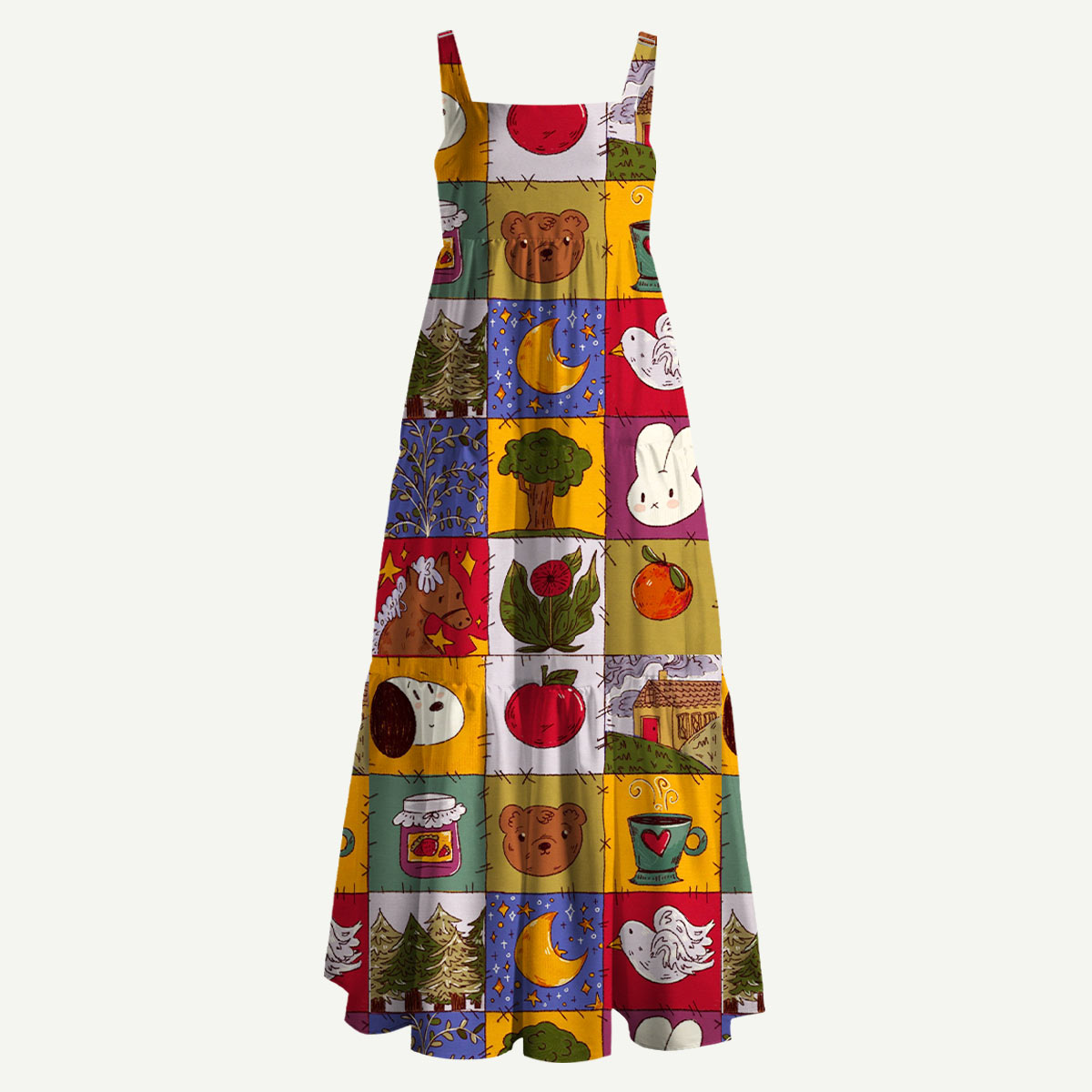 Straps Maxi Dress Pocket