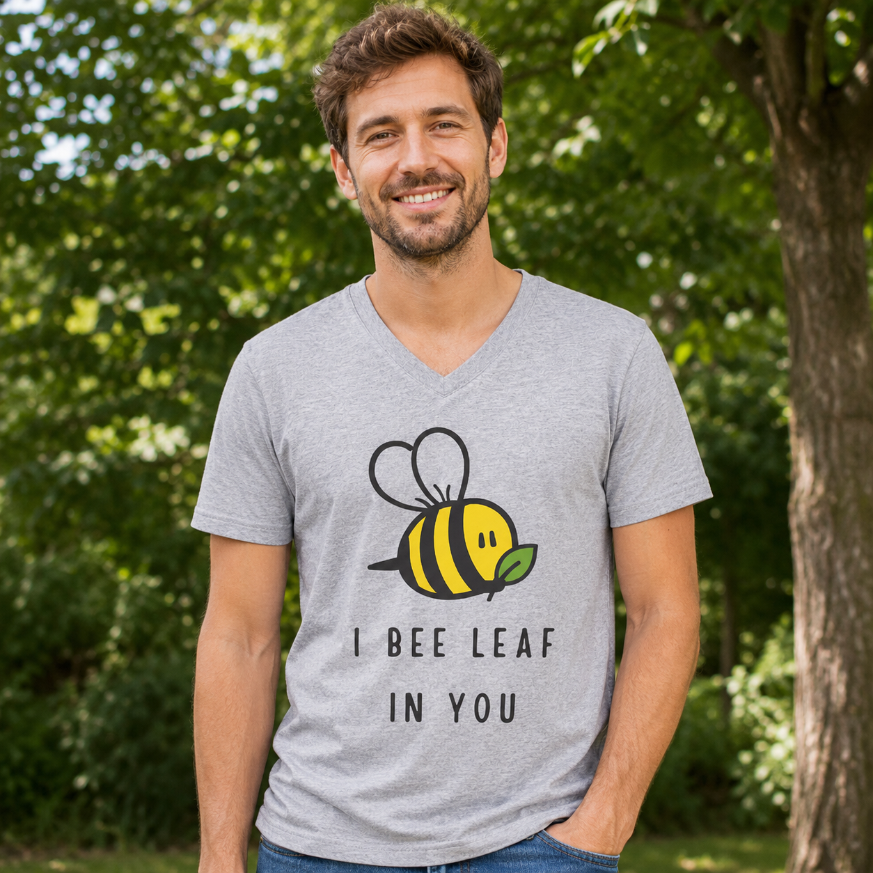 I Bee Leaf In You V-neck T-Shirt