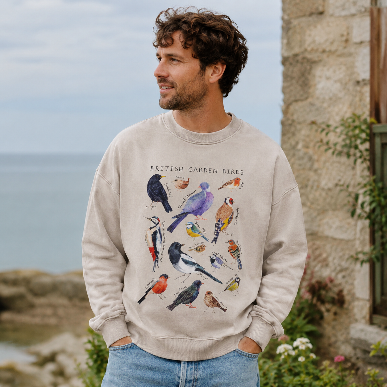 Botanical Garden Birds Wildlife Birdwatching Washed Sweatshirts