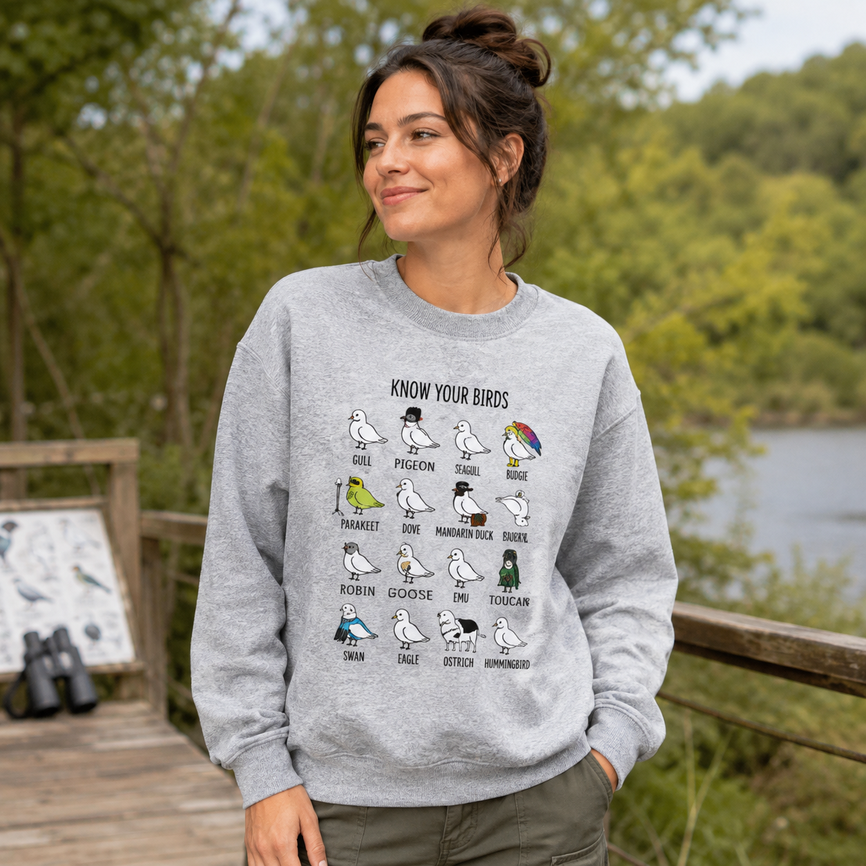 Know Your Birds Bird Chart Sweatshirts