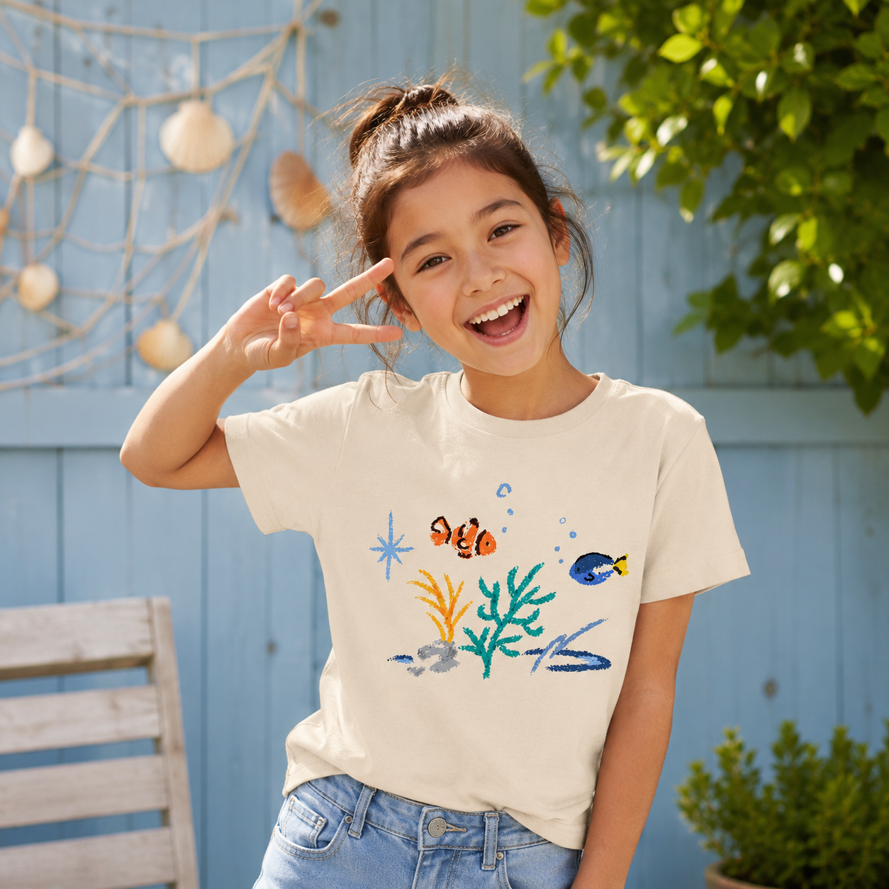 Colorful Reef Fish Underwater Kids T-Shirt