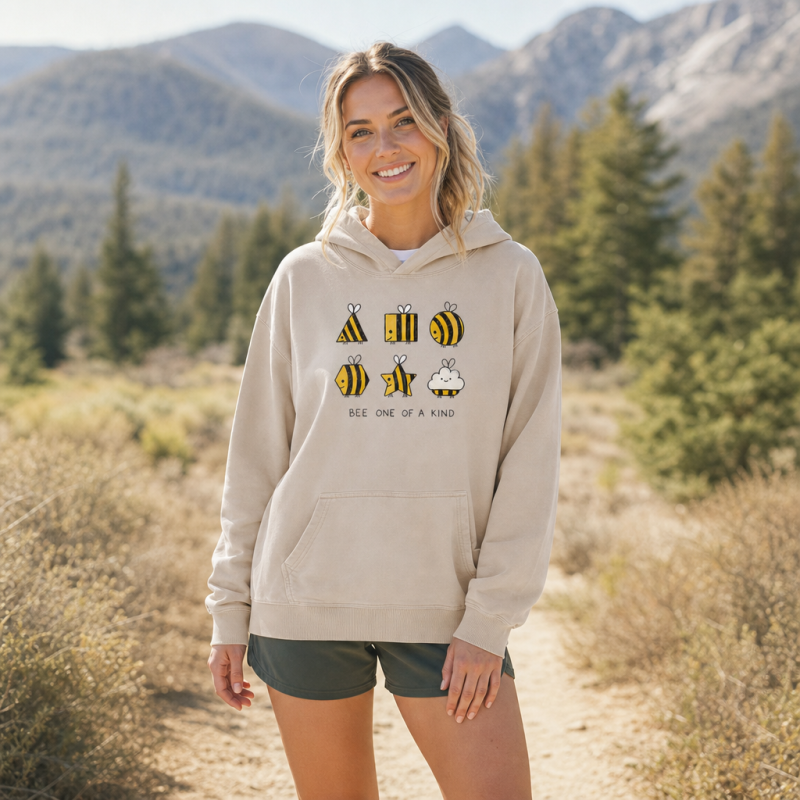 Bee One of a Kind Shapes Washed Hoodie