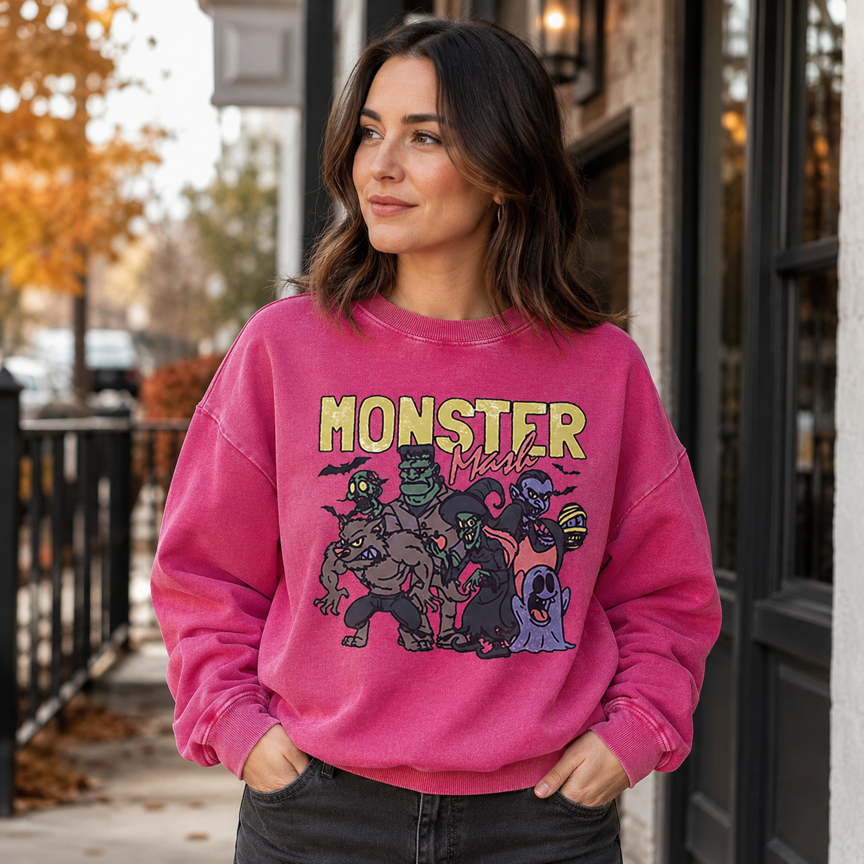 Monster Mash Classic Monsters Washed Sweatshirts
