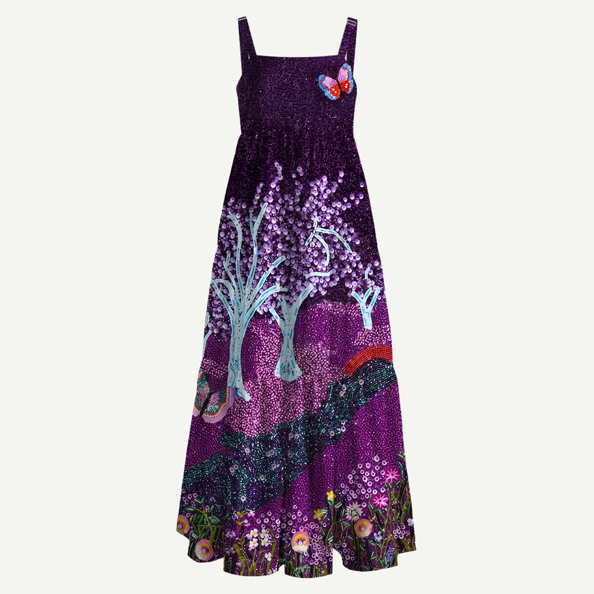 Indigo Meadow Straps Maxi Dress With Pocket