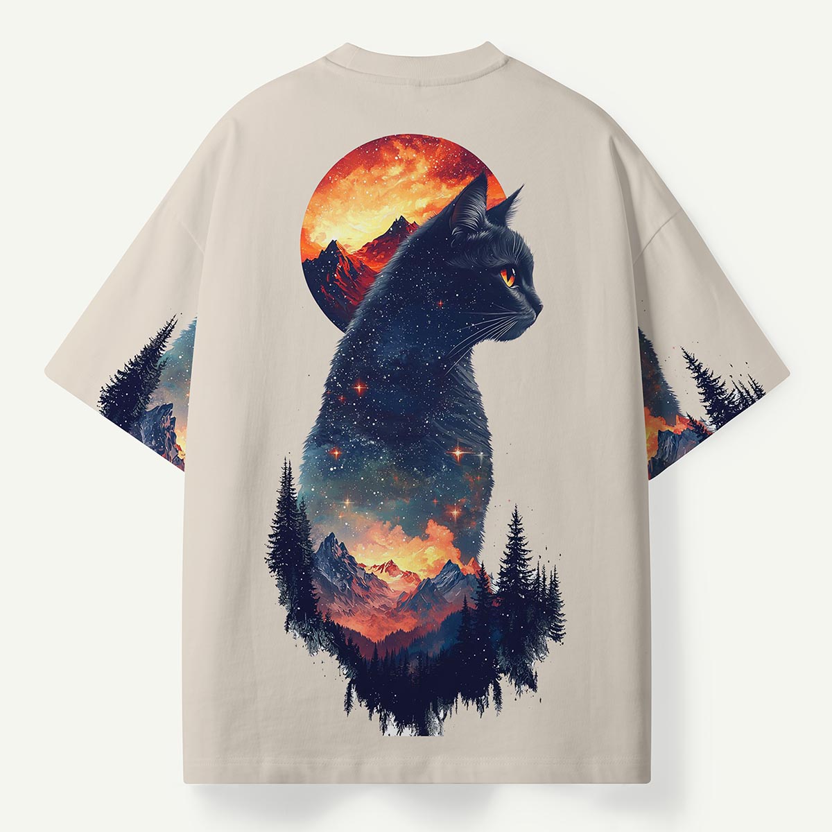 Cosmic Forest Cat Premium Eco Tee
