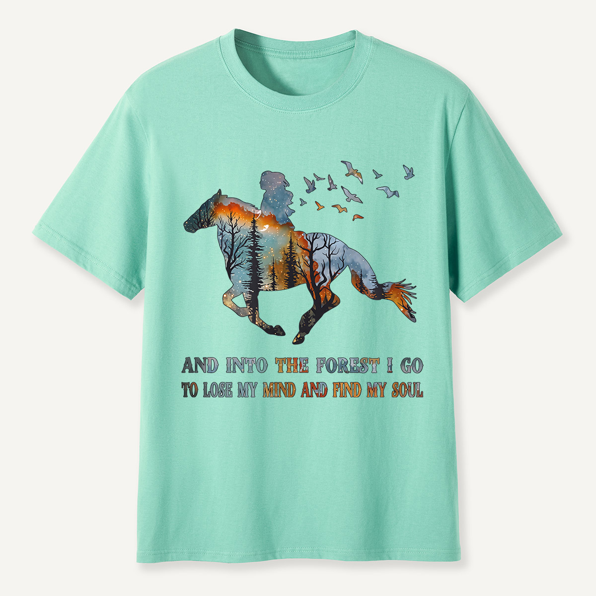 And Into the Forest I Go Horse Silhouette T-Shirt