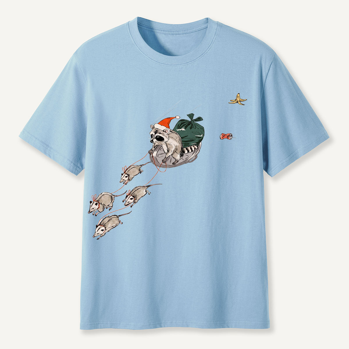 Holiday Possum Sleigh Funny Christmas T-Shirt