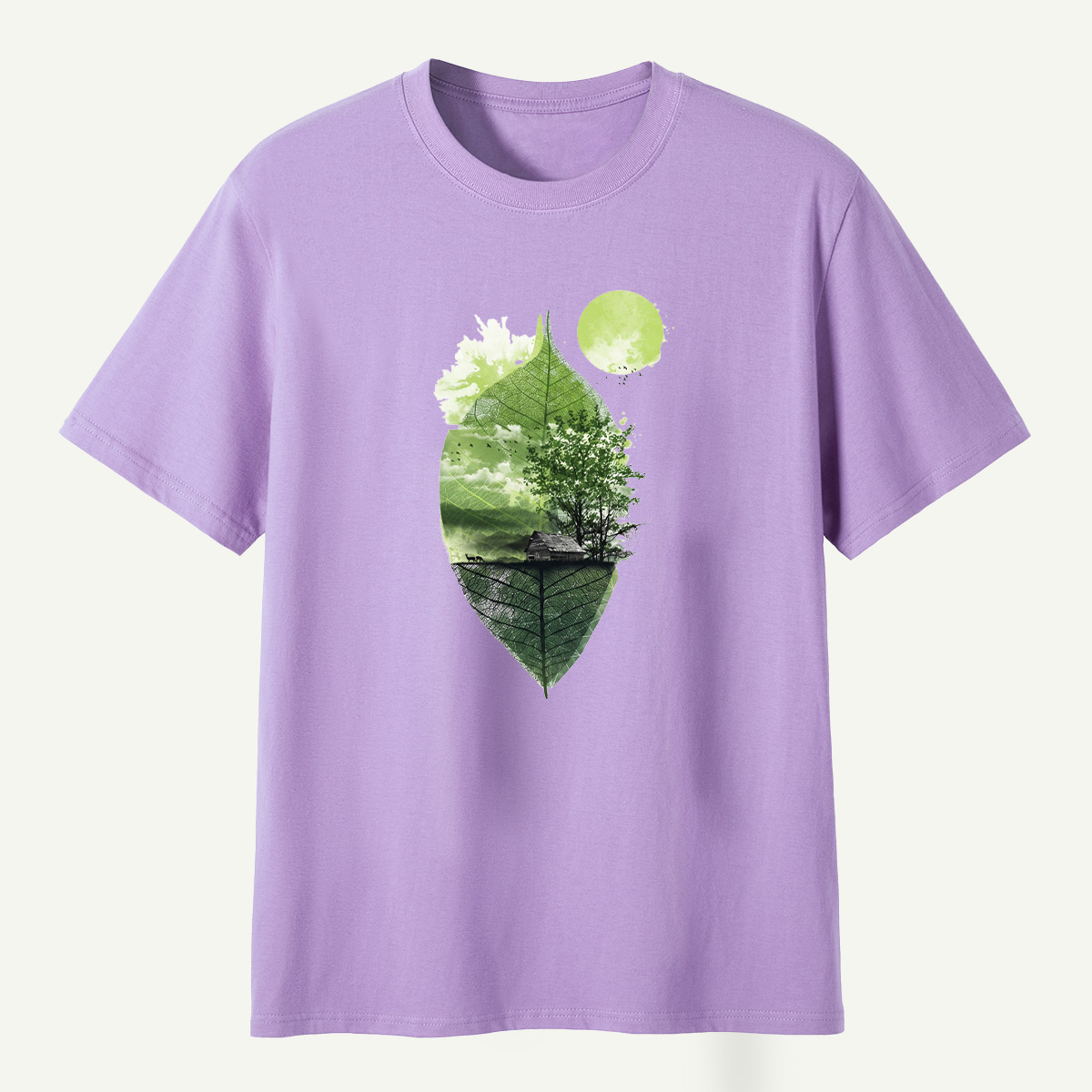 Forest Inside A Leaf Landscape T-Shirt