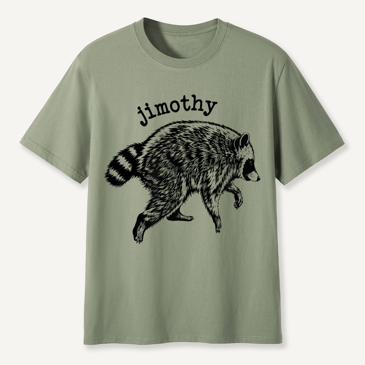 Jimothy Classic Black Line Raccoon T-Shirt