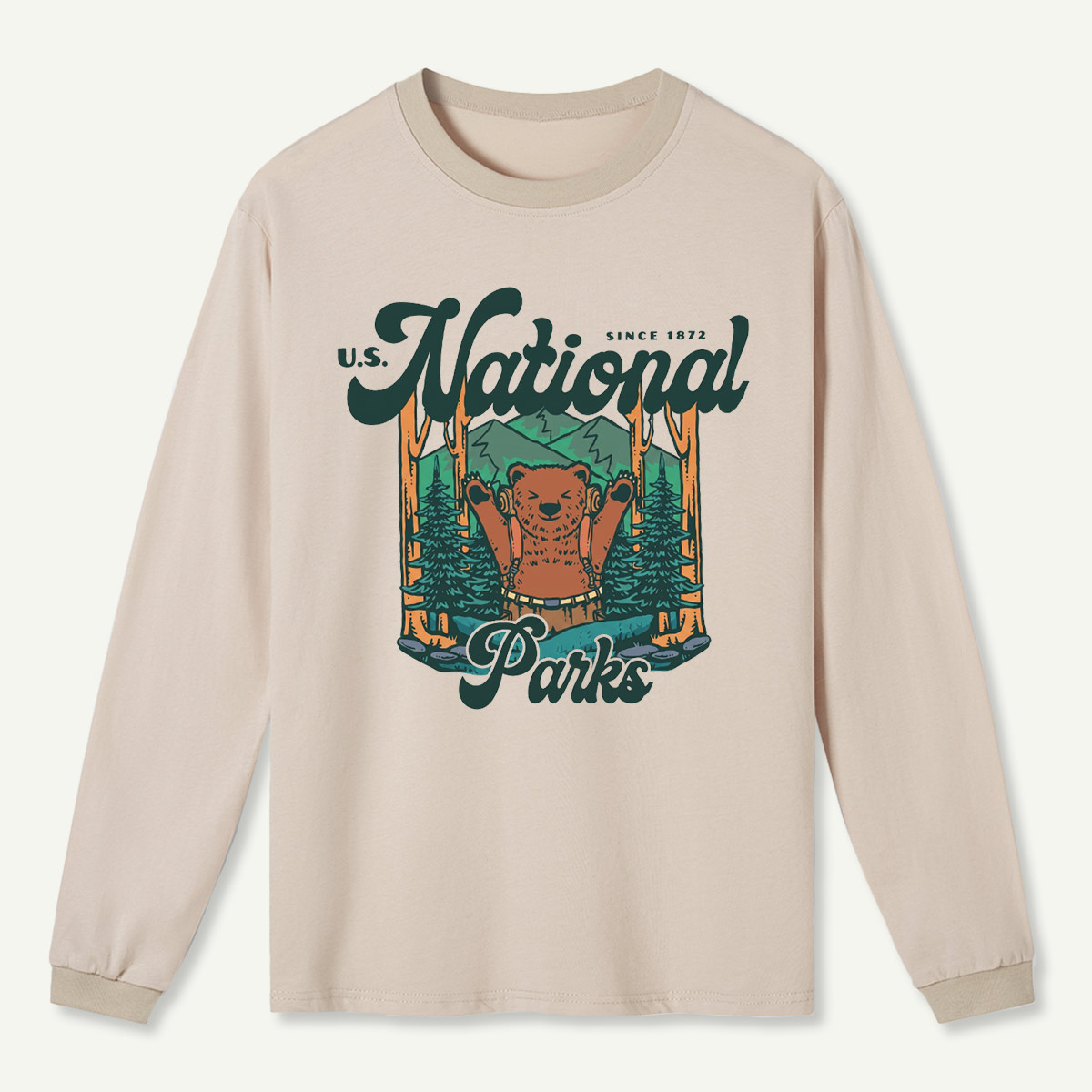 U.S. National Parks Camping Park Ranger Environmental Long Sleeve T-Shirt