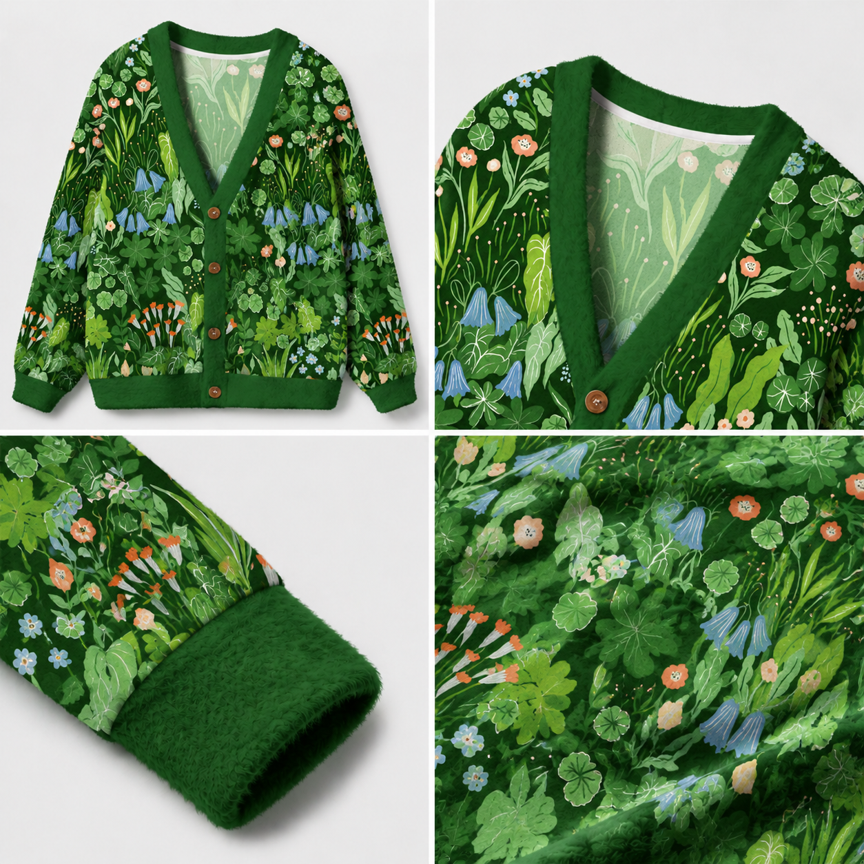 Wildflower Meadow Ugly Cardigan Sweaters