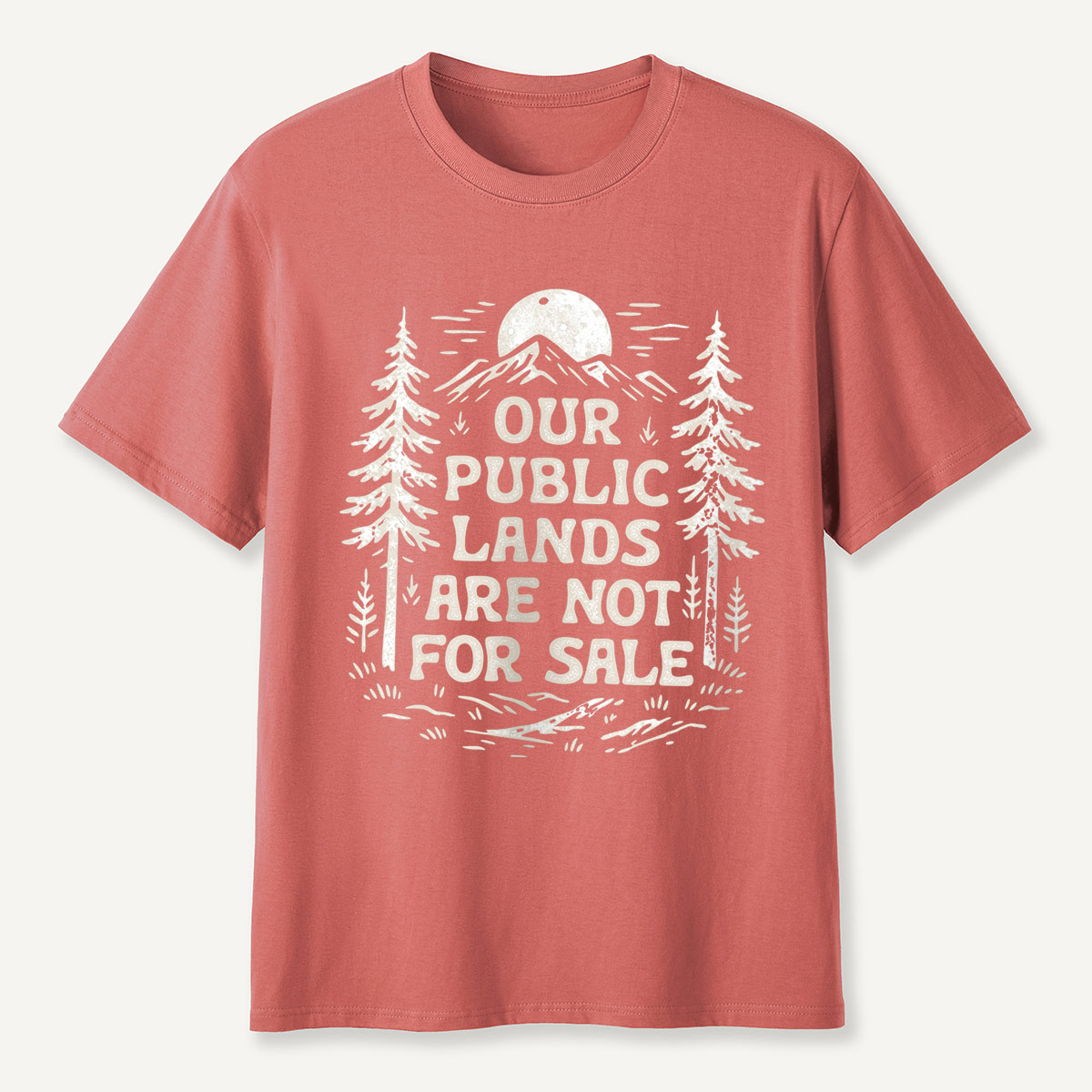 Our Public Lands Are Not for Sale Moonlit Forest T-Shirt