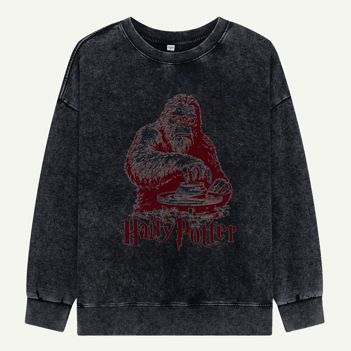 Hairy Potter Bigfoot Wizard Washed Sweatshirts
