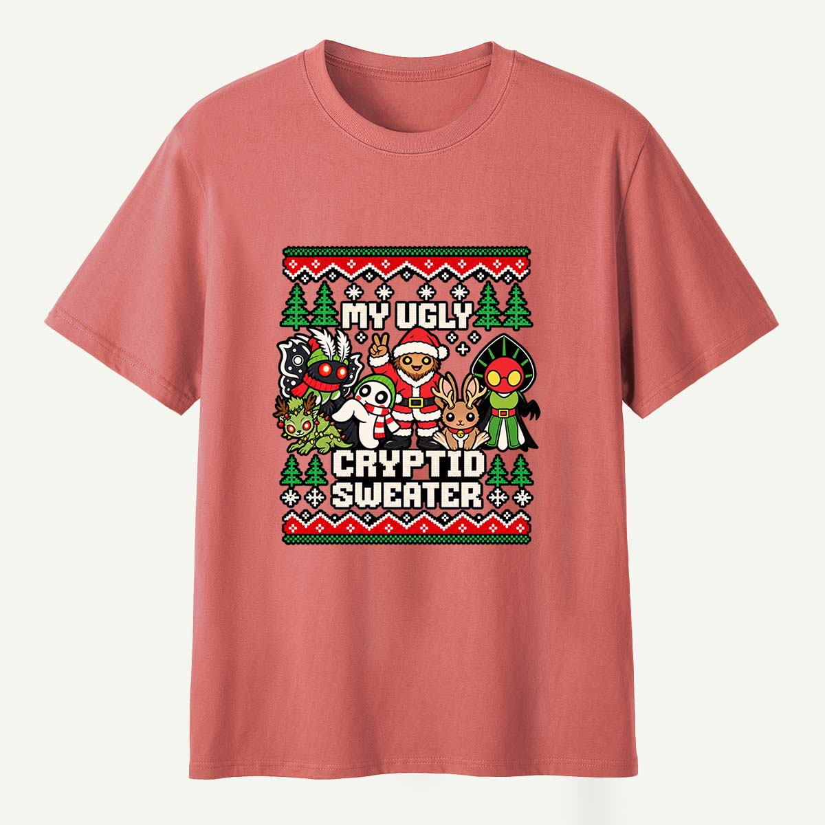 My Ugly Cryptid Sweater Christmas Creatures T-Shirt