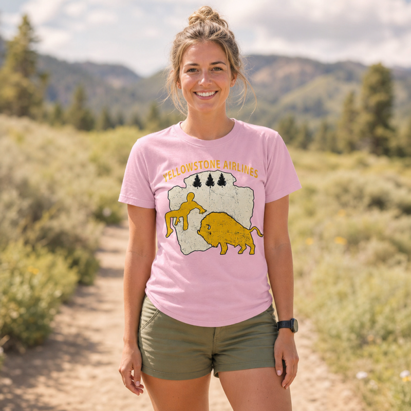 Yellowstone Airlines Bison Toss T-Shirt