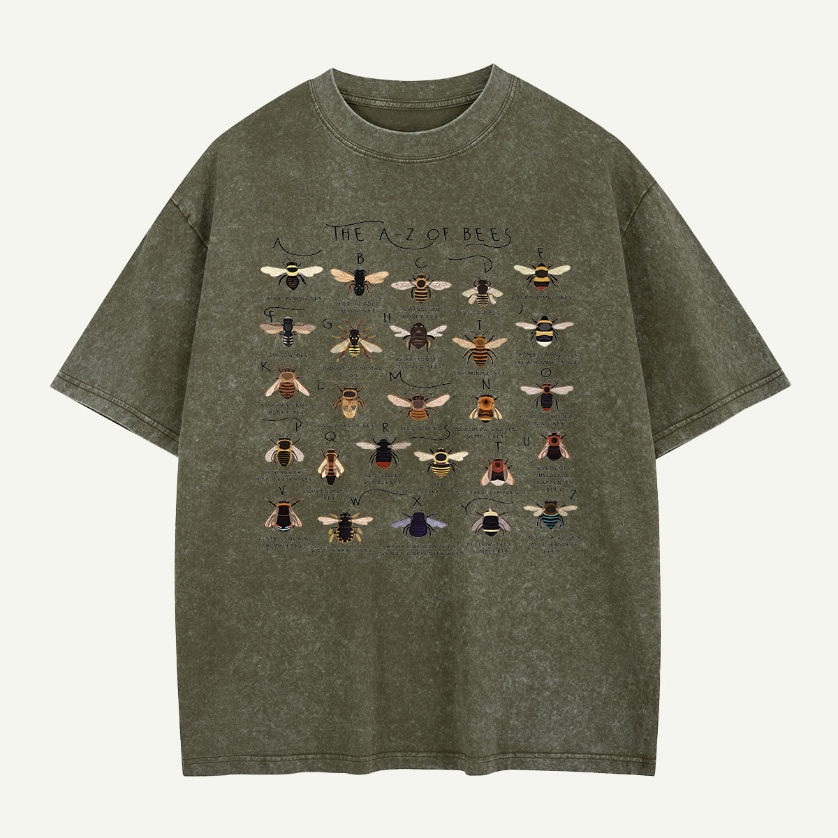 The Bee Alphabet Washed T-Shirt