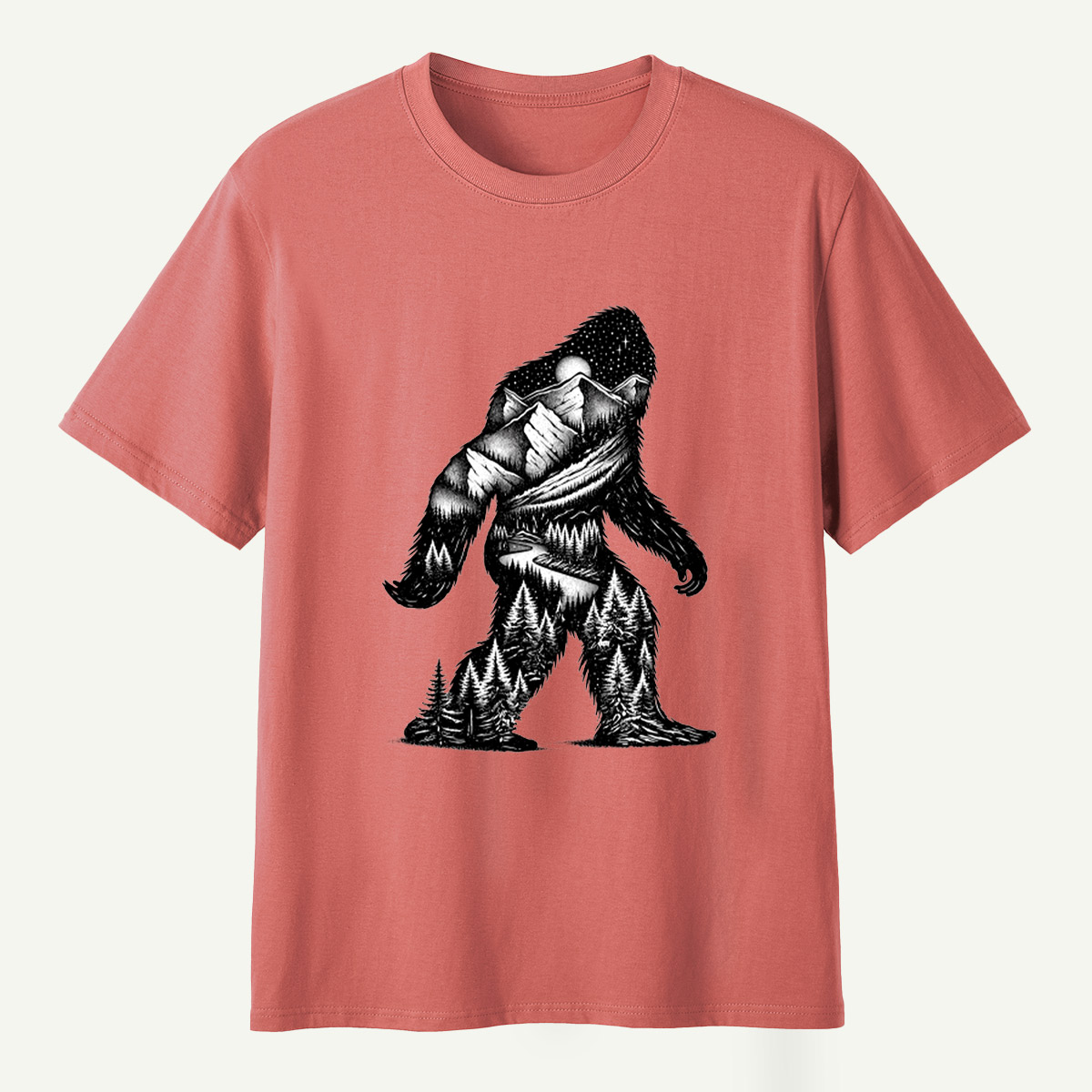 Gorilla Mountain Forest River Wilderness Silhouette T-Shirt