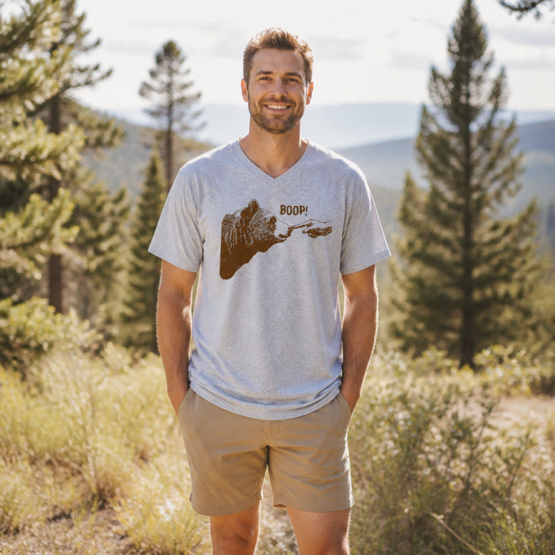 Boop Bear Nose V-neck T-Shirt