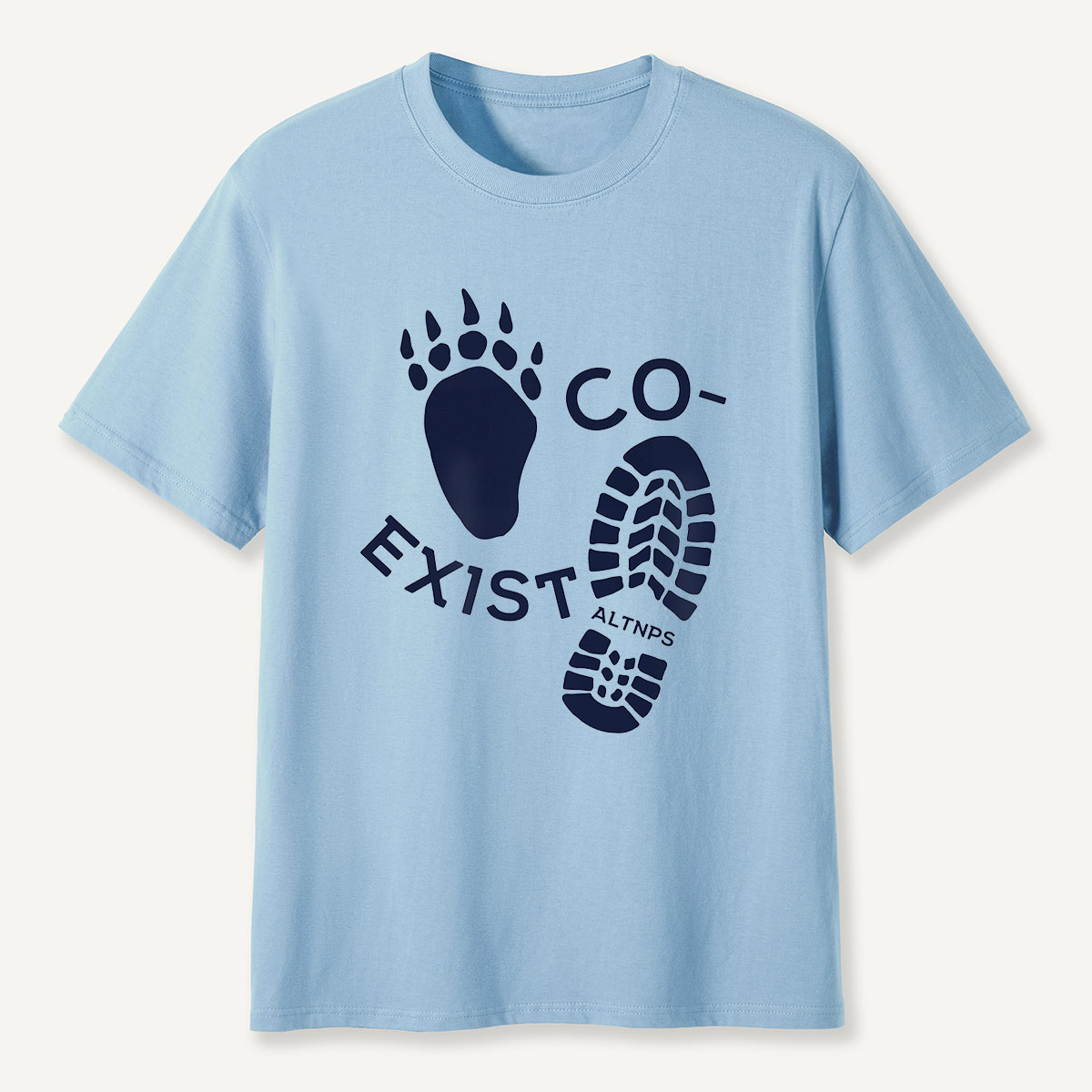 Co-Exist Bear Track and Boot Print T-Shirt