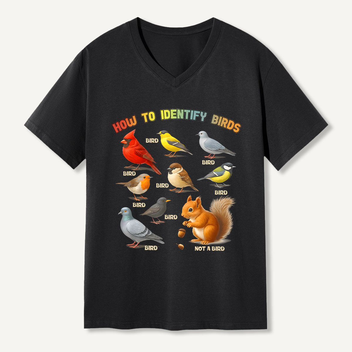 How to Identify Birds V-neck T-Shirt