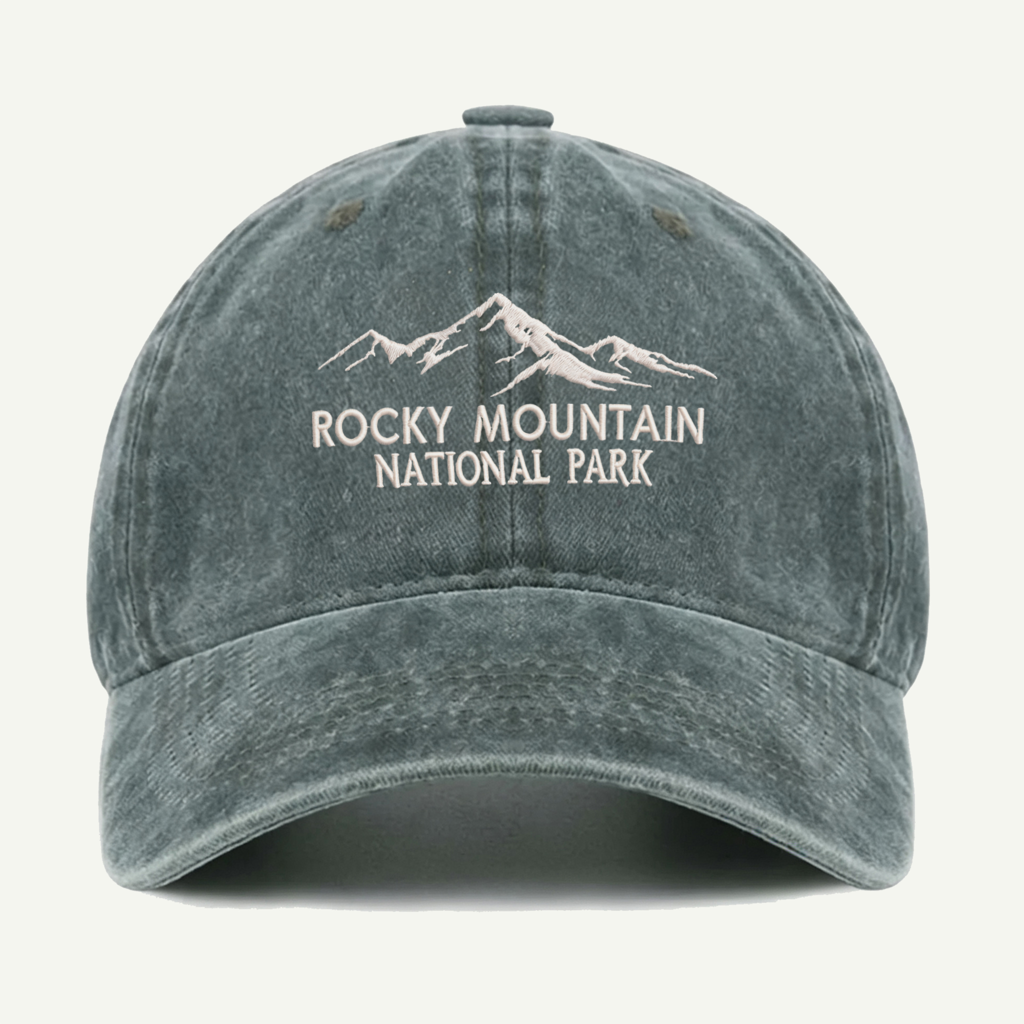 Rocky Mountain National Park Washed Embroidered Hat