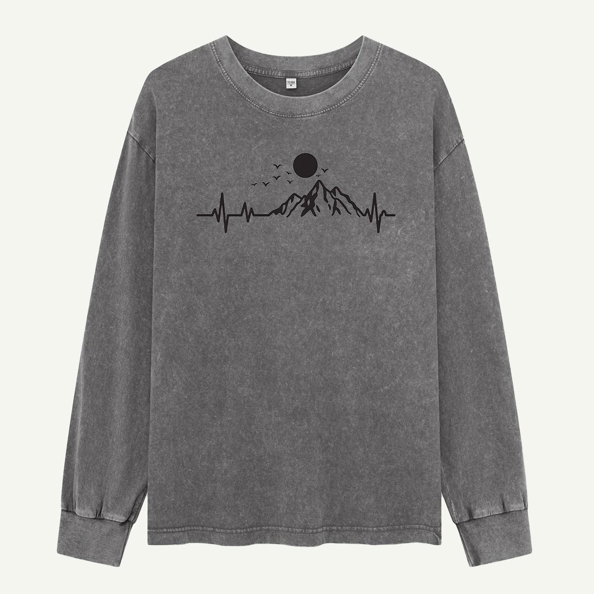 Mountains Are My Heartbeat Washed Long Sleeves