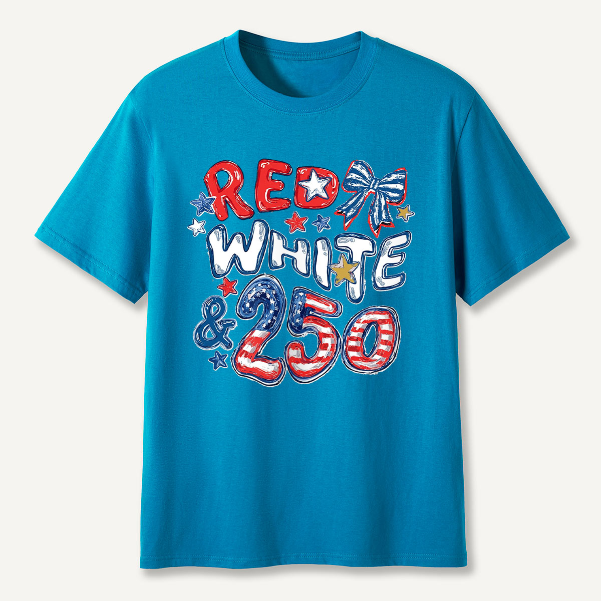 Red White and 250 Flag T-Shirt
