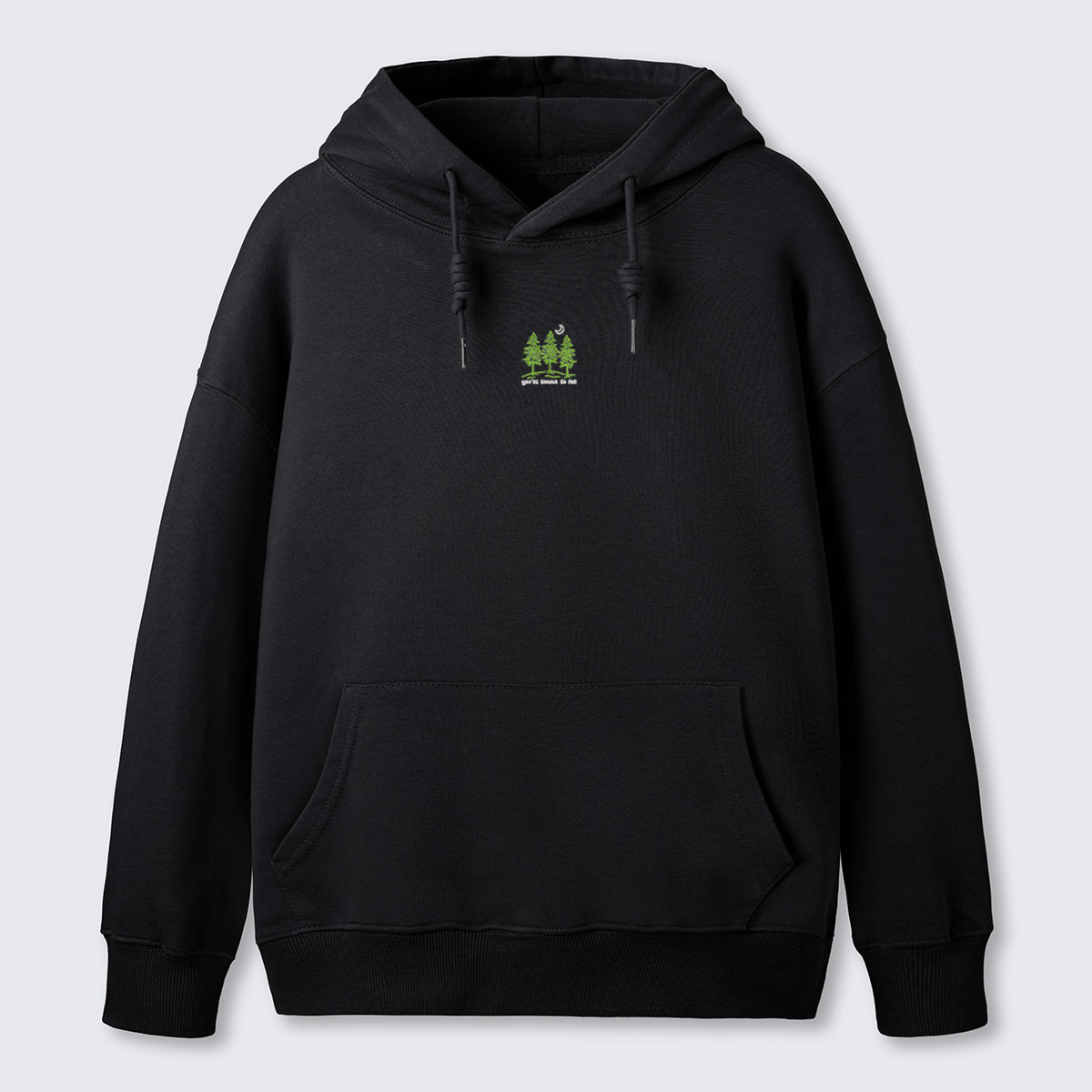 Three Trees Nature Quote Embroidered Hoodie