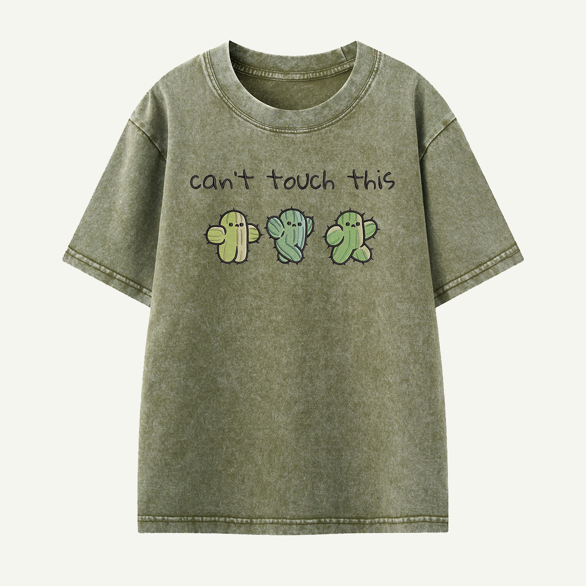 Cactus Trio Can’t Touch This Kids Washed T-Shirt