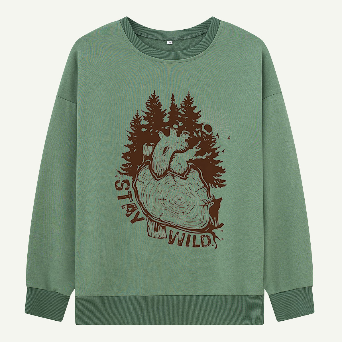 Stay Wild Forest Heart Sweatshirts