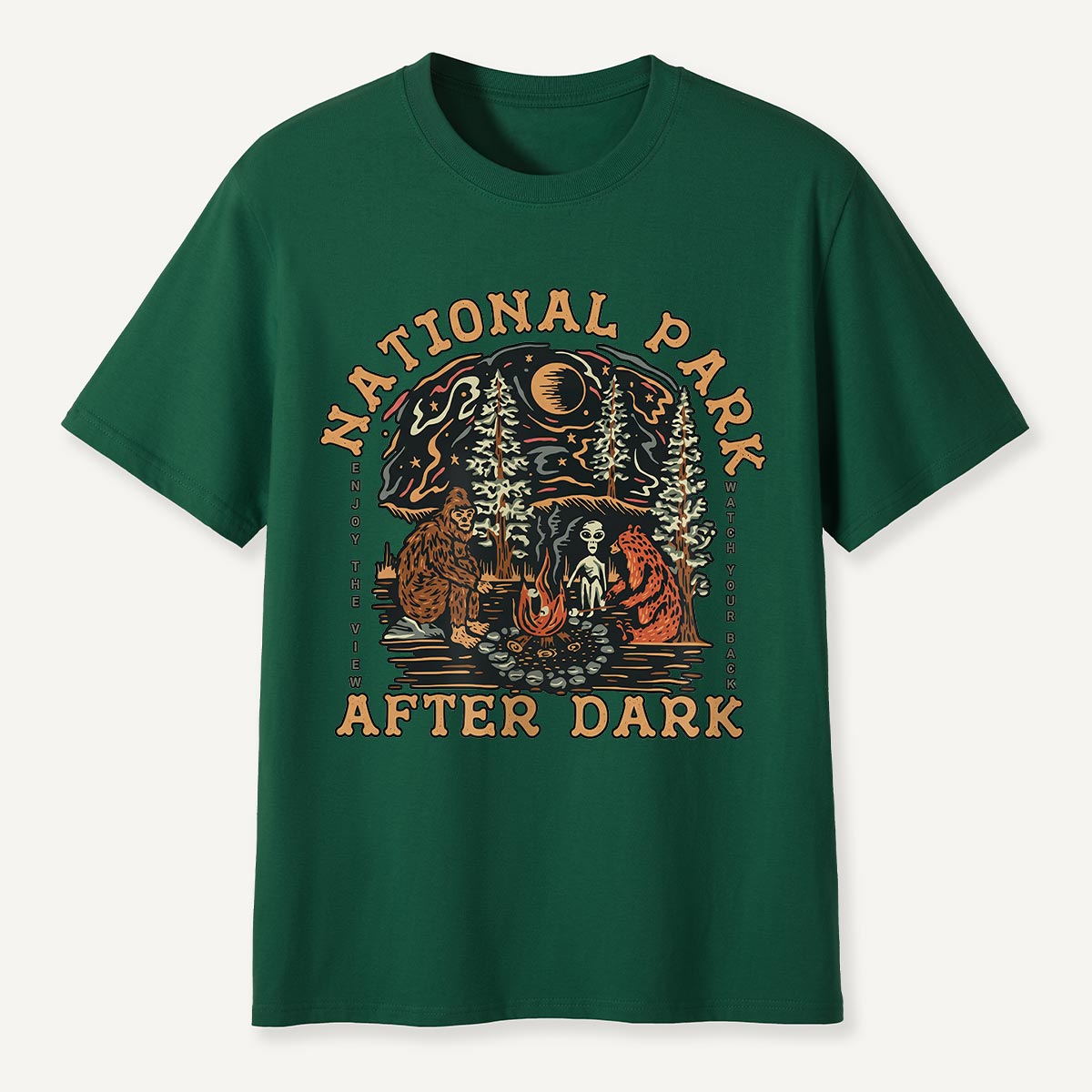National Park After Dark Campfire Night T-Shirt
