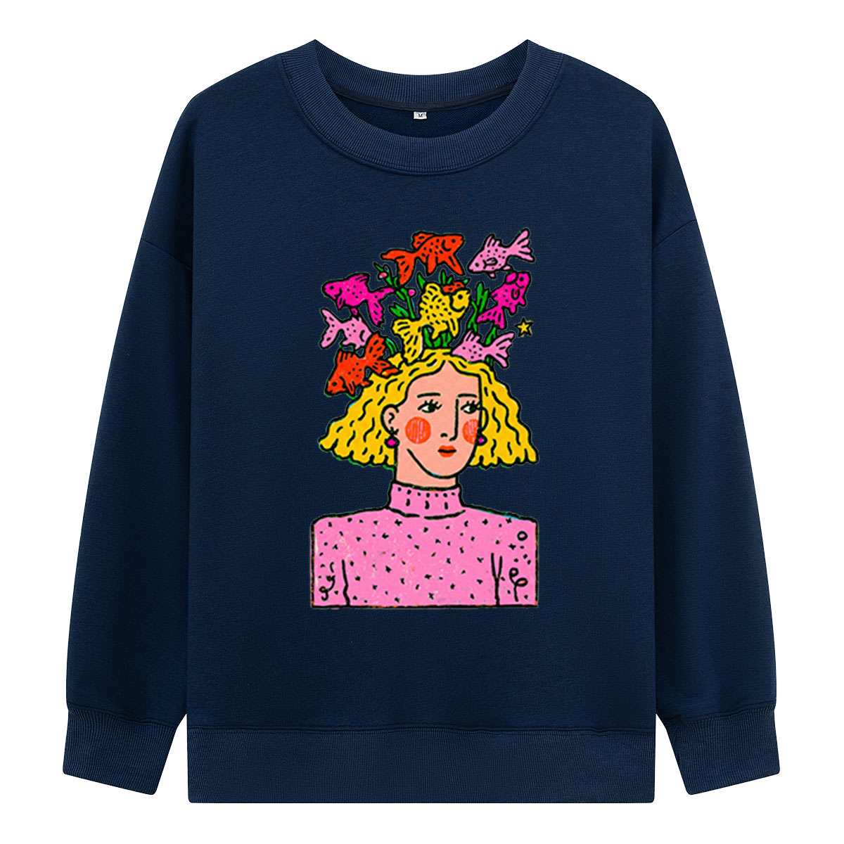 Fish Crown Figure Sweatshirts