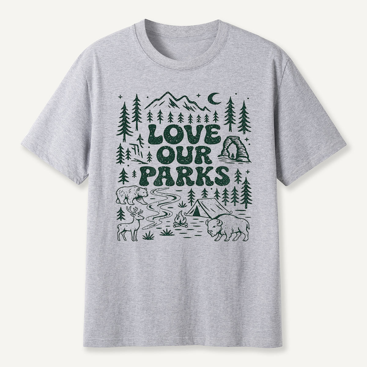 Love Our Parks Wildlife Camping T-Shirt