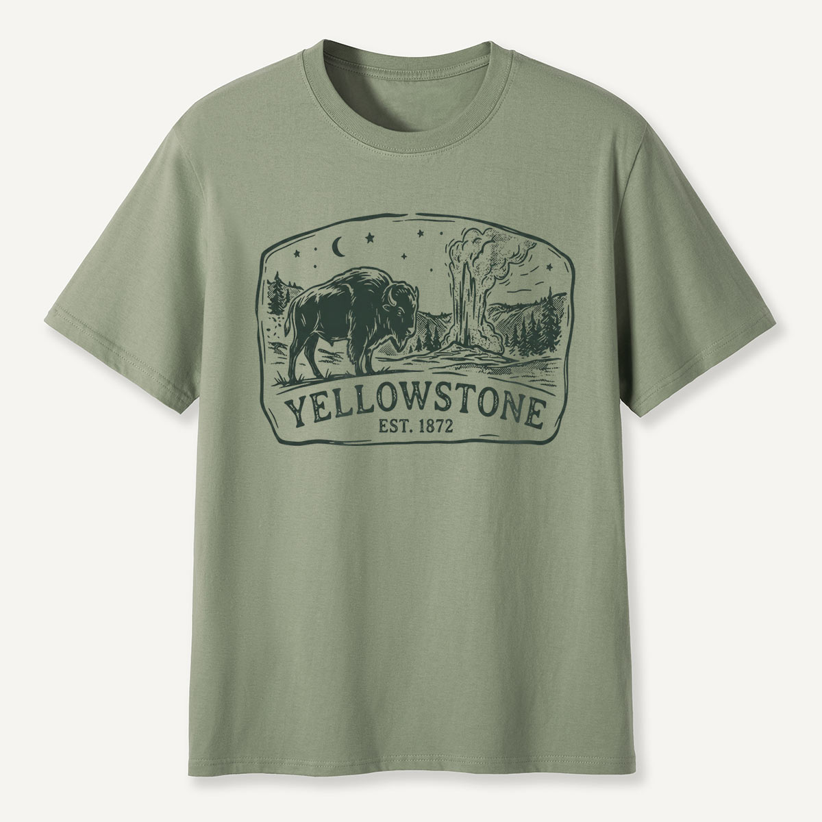 Yellowstone Est. 1872 Bison Geyser T-Shirt