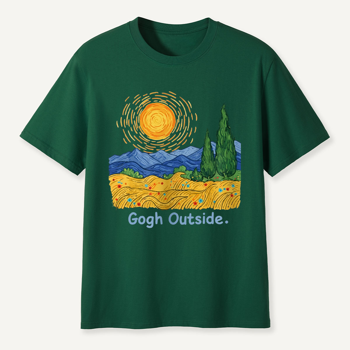 Sun Field Gogh Outside T-Shirt