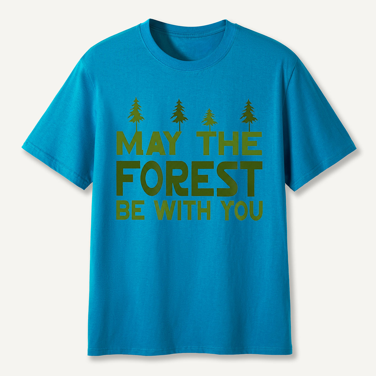 May the Forest Be With You Tree Line Mint T-Shirt