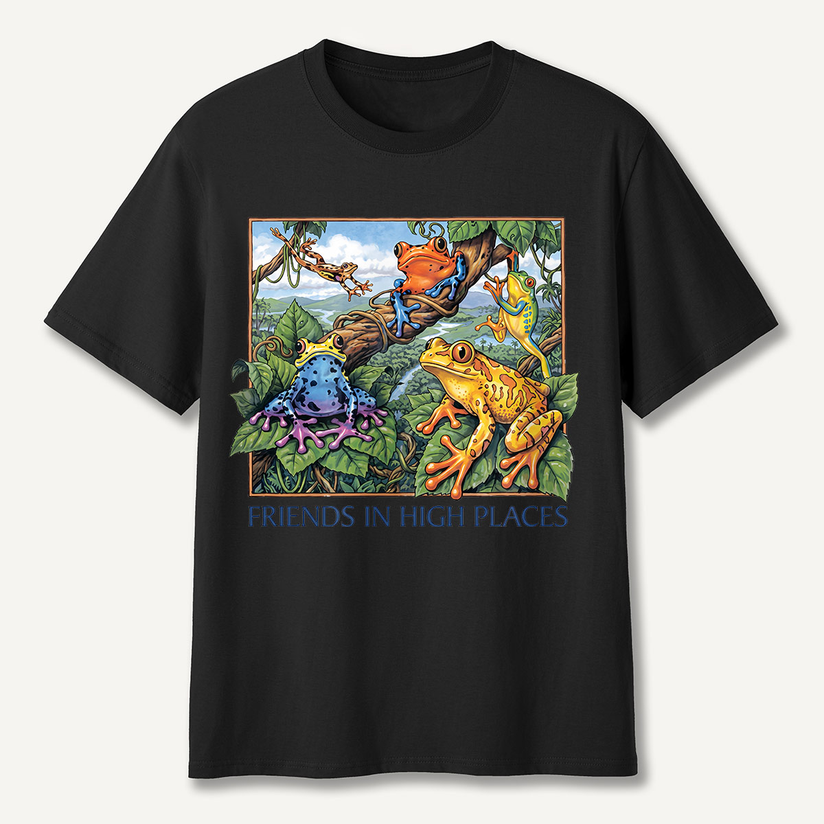 Friends in High Places Colorful Tree Frog T-Shirt
