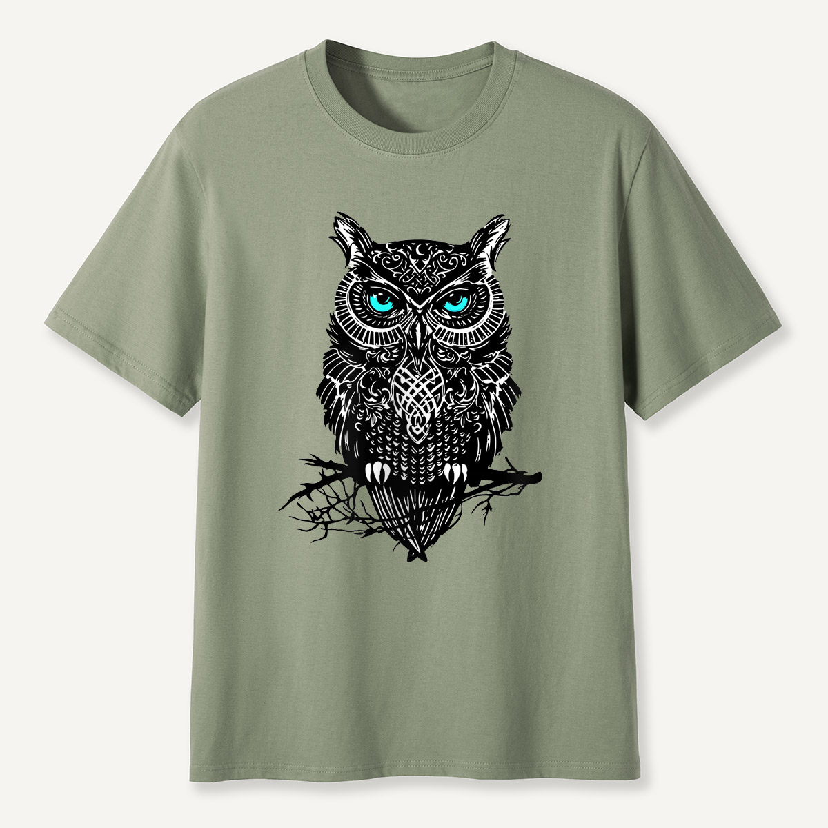 Tribal Blue-Eyed OwlT-Shirt