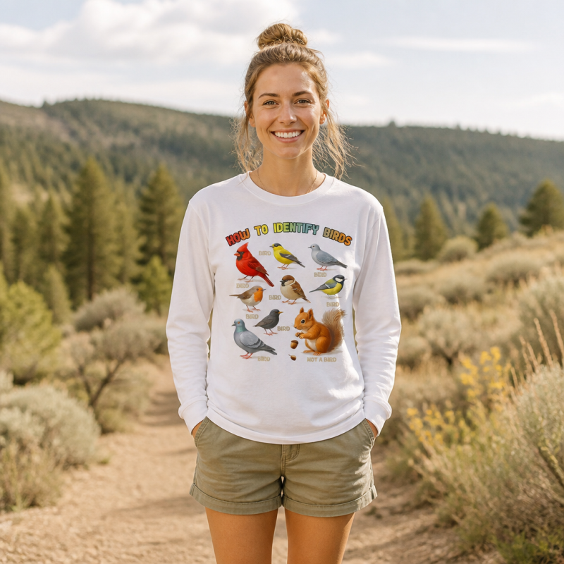 How to Identify Birds Long Sleeve T-Shirt