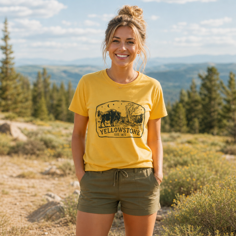 Yellowstone Est. 1872 Bison Geyser T-Shirt