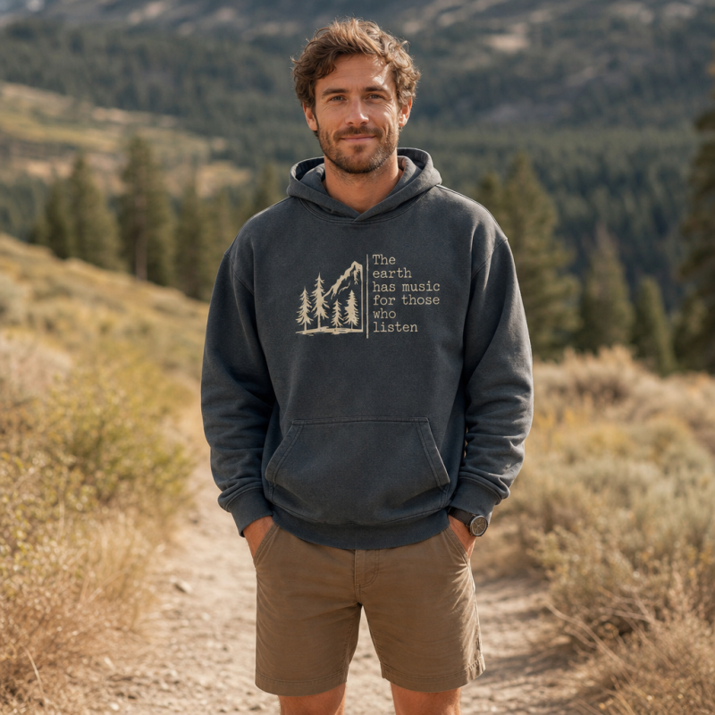 The Earth Has Music Washed Hoodie