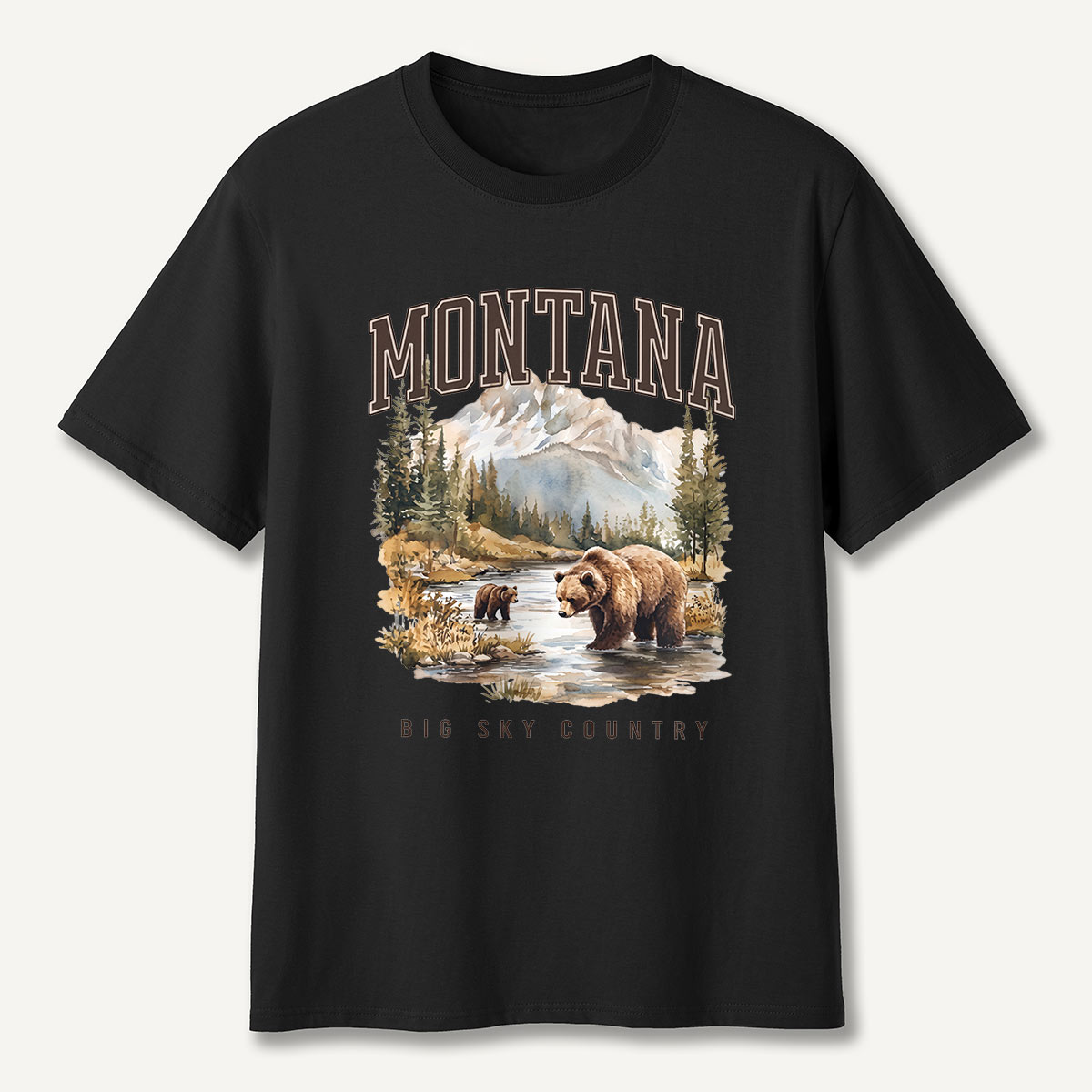 Montana Big Sky Country Grizzly River T-Shirt
