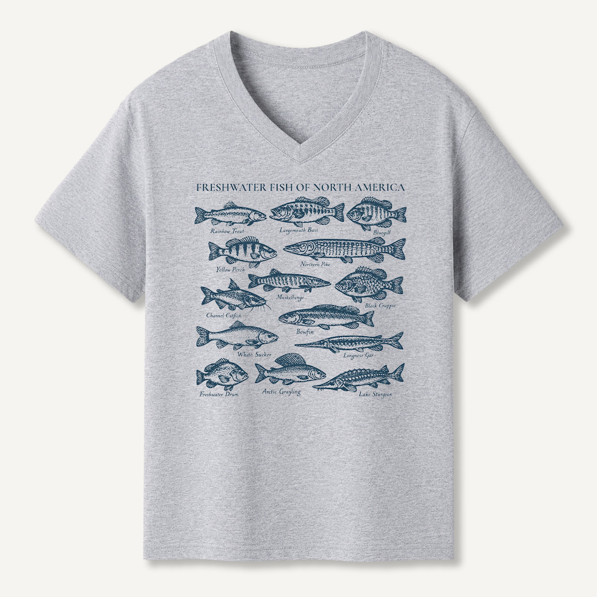 Freshwater Fish Of North America Field Guide V-neck T-Shirt