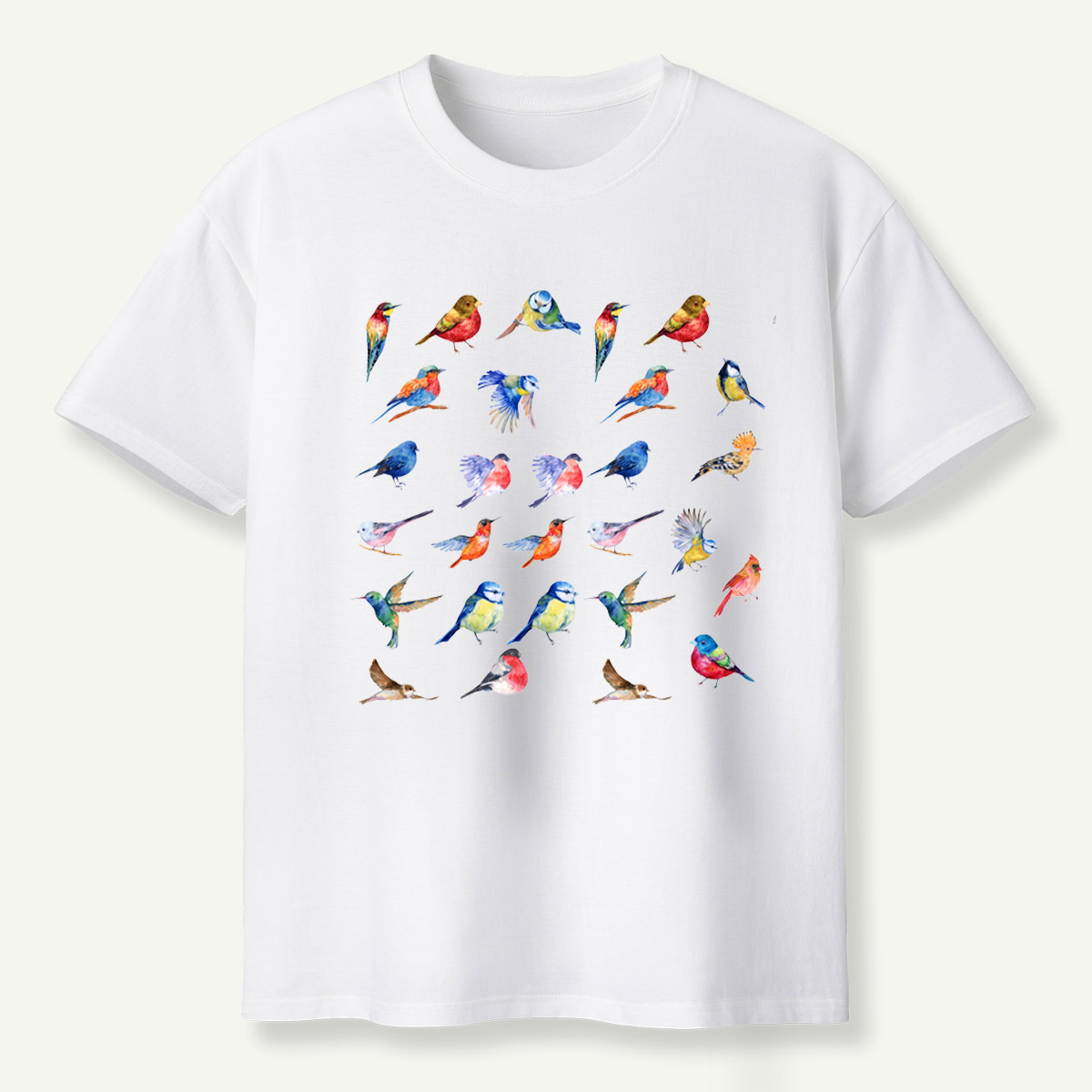 Colorful Birds Watercolor Collection T-Shirt
