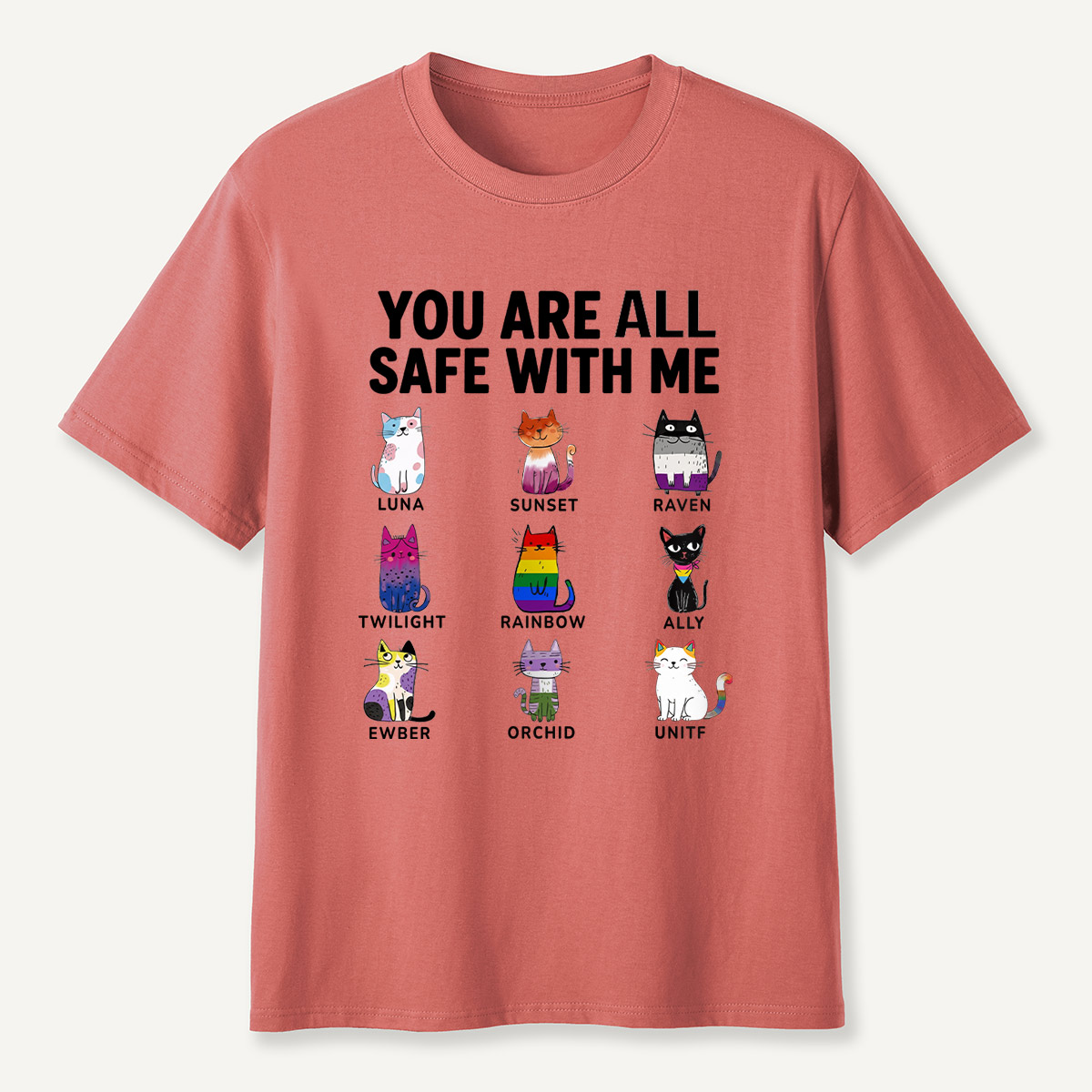 You Are Safe With Me Cat T-shirt