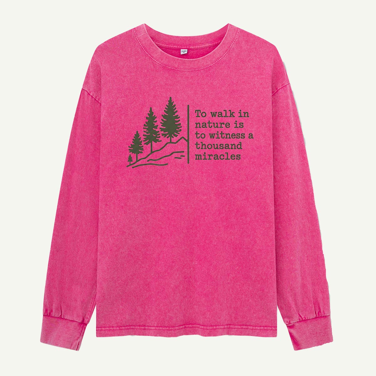 A Thousand Miracles on the Trail Washed Long Sleeves