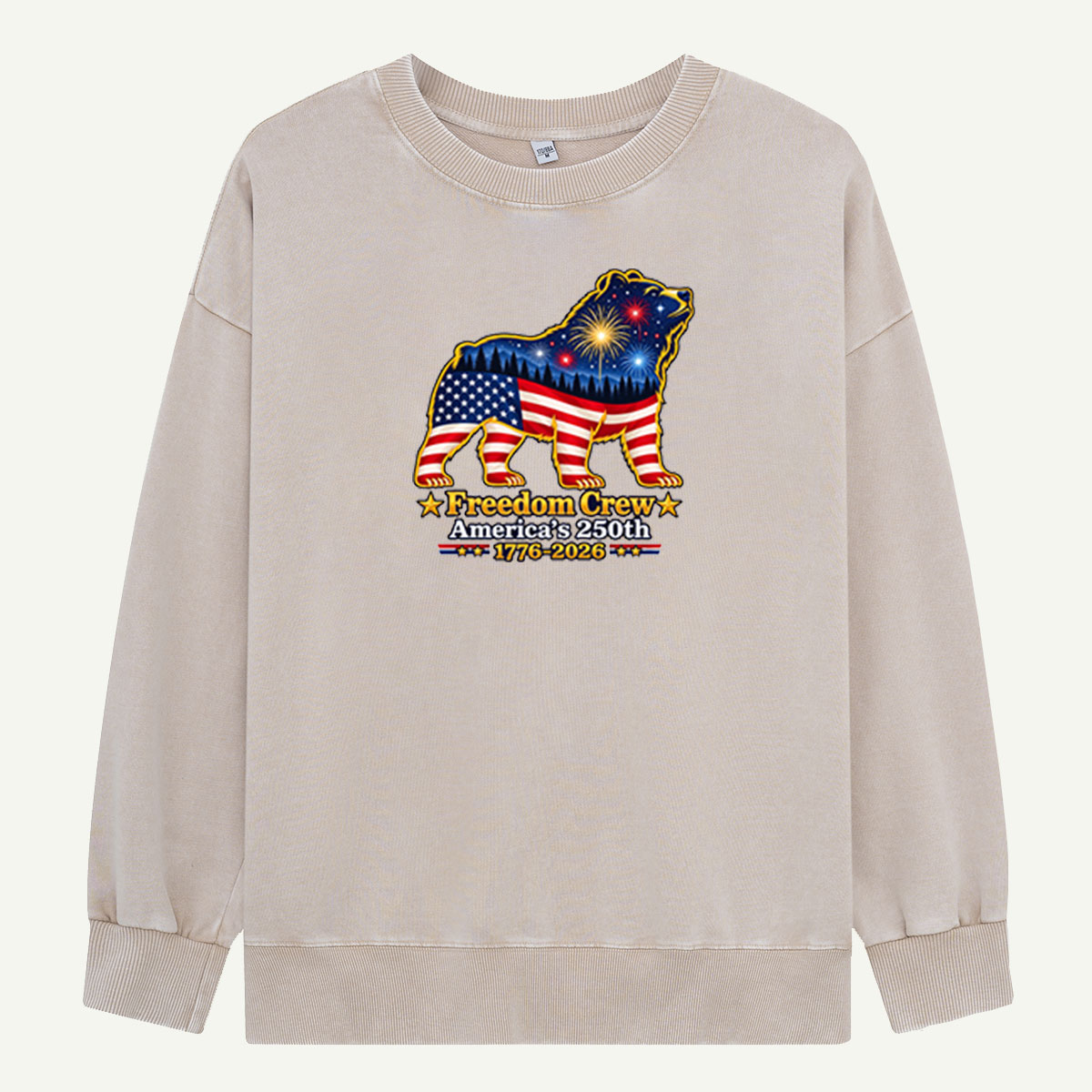 Freedom Crew Bear America 250th Vintage Washed Sweatshirts